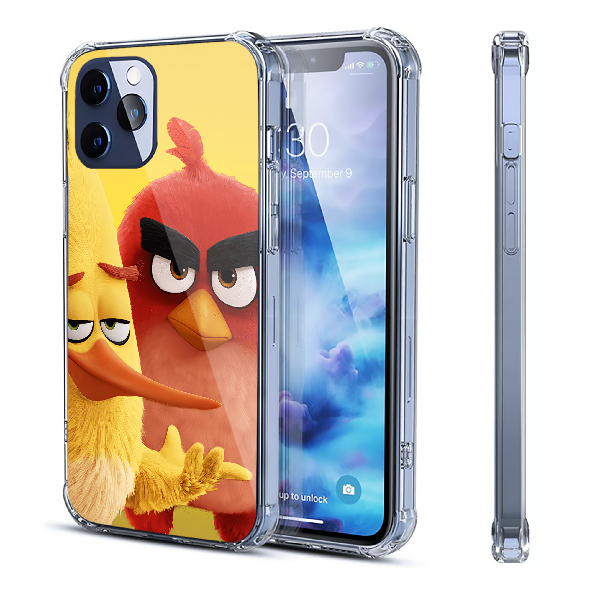 （画像用） Angry Birds アングリーバード 【iPhone 12シリーズ対応】透明スマホケース（クリアソフトケース）